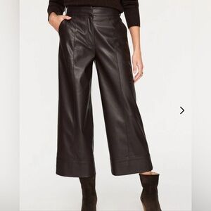 New Brochu Walker Soft Vegan Leather The Odele Cropped Pant Timber Color M